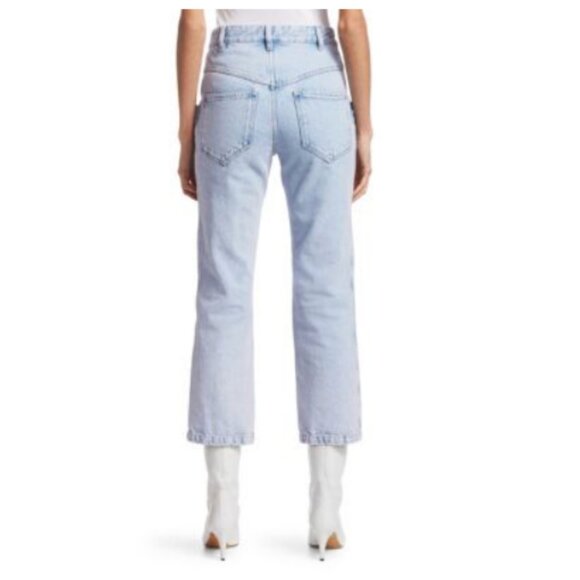 Isabel Etoile Marant Notty Lightwash Denim Cropped Jeans Size FR 34/US XS - Picture 3 of 13